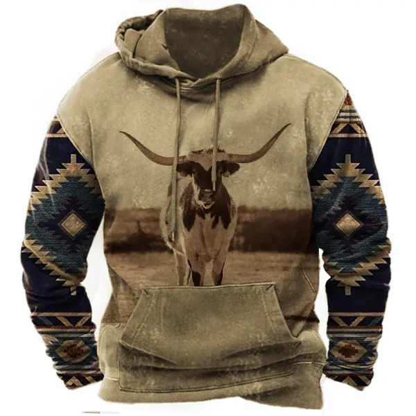 2025 otoño e invierno transfronterizo wish nuevo suéter estilo étnico animal estampado 3D casual cómodo suéter con capucha