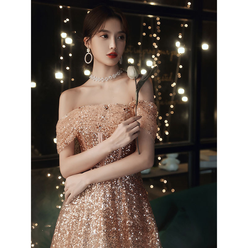 Vestido de noche 2026, nuevo estilo de verano, elegante, para fiesta, examen de arte, vestido sin tirantes, estilo hada, para reunión anual
