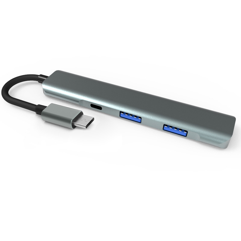 Type-c to 3USB 1Type-c interface★★[Gray] bag