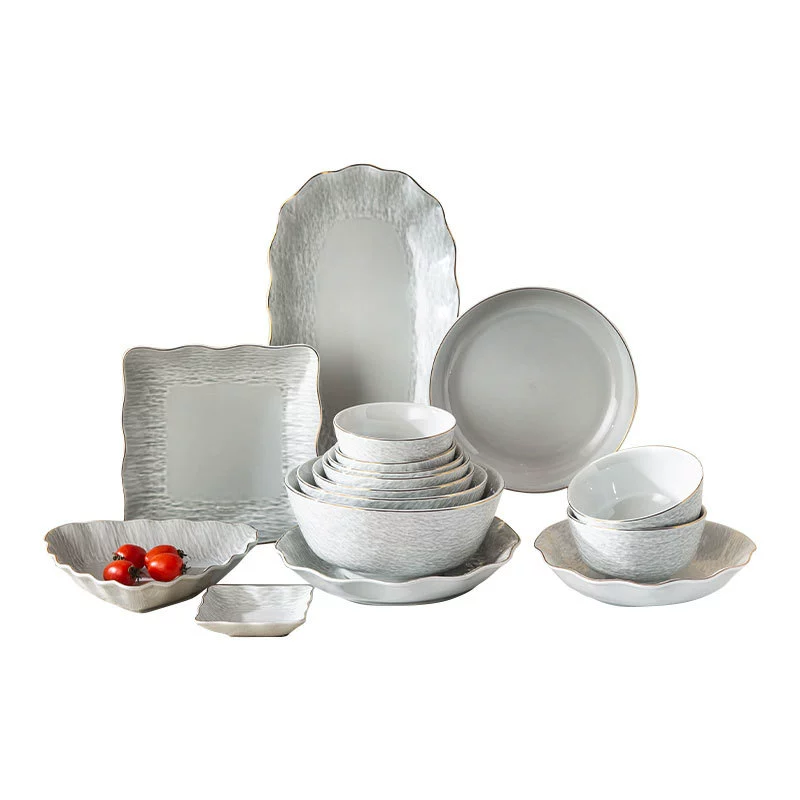 High quality ceramic tableware, soup bowl for food, dinner plate