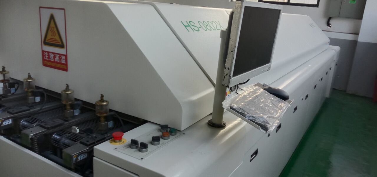 二手浩宝双轨上下八温回流焊HS-800X 热风回流焊炉