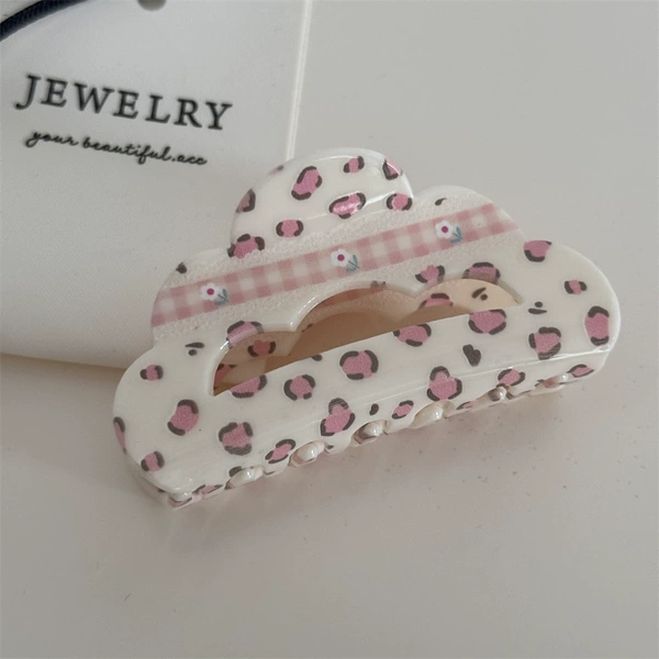 Cream series-Leopard Line Cloud Duo (double-sided print)