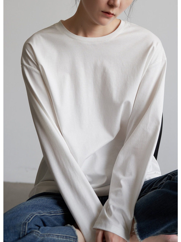 SS STUDIO 100 Horse Cotton Base Shirt Women's Autumn Soft Comfortable Top White Long-sleeved T-shirt SS STUDIO 100 Horse Cotton Base Shirt Women's Autumn Soft Comfortable Top White Long-sleeved T-shirt