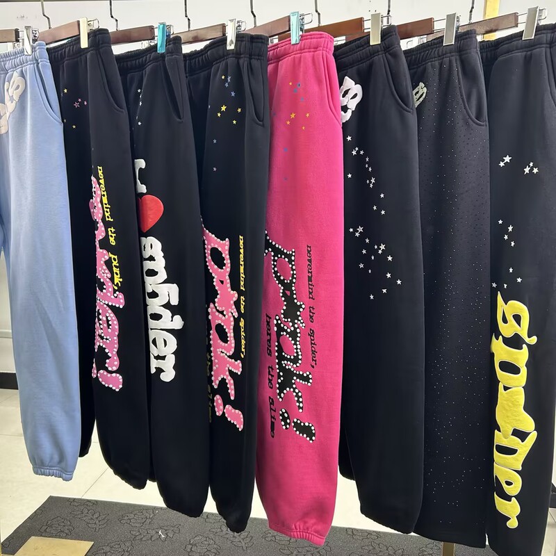 European and American Trendy Brand Spider Street Wear Joggers Are Suitable for Both Men and Women with Fashionable Graphic Prints