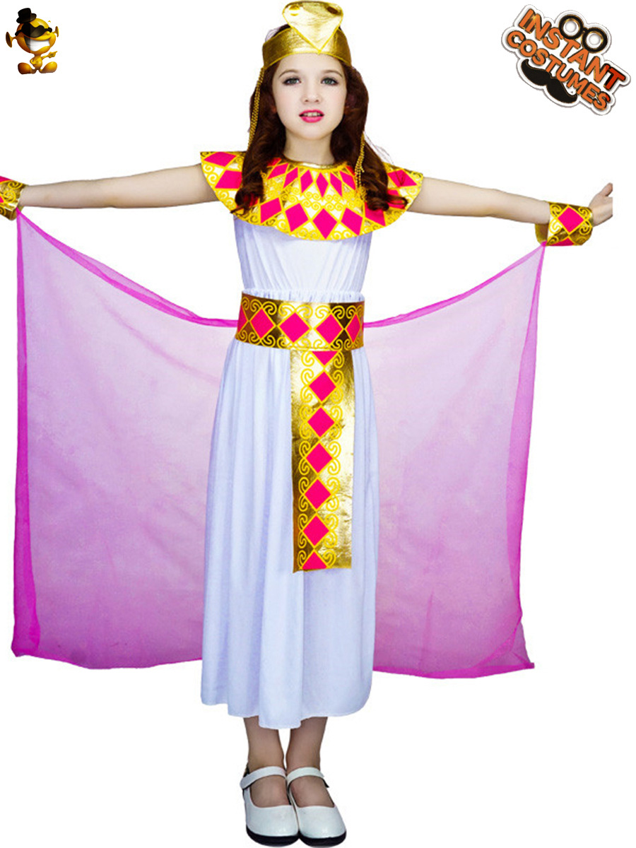 Halloween niños Cleopatra Cosplay traje de fiesta juego de rol ropa de rendimiento de Halloween princesa image 3