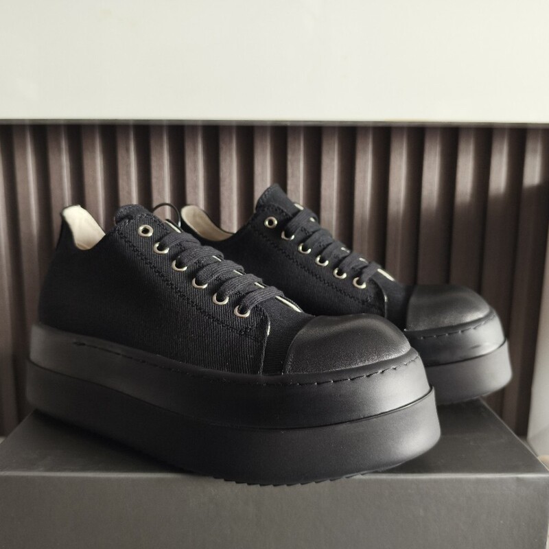 Thick-Soled Heightening Black New Canvas Breathable Men's Low-Top Shoes for Men 2025 K-Style Trbottomyy Super Hot Spring & Fall Men's Shoes