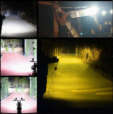 Cross-border best-selling LED car light three-eye 20LED external 4inch work light off-road vehicle auxiliary inspection modification spotlight