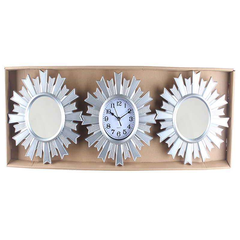 Reloj de pared europeo/americano moderno simple, reloj triple decorativo, reloj de cuarzo creativo de moda para sala/comedor