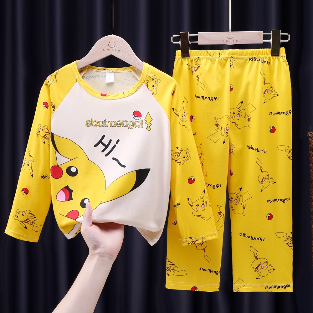 SMQ-long-sleeved set-yellow Pikachu