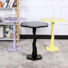 Wabi-sabi style flower small coffee table simple designer internet celebrity creative cloud side table ins living room small table side table