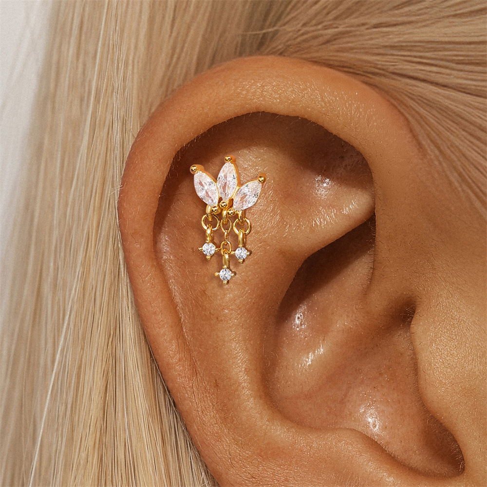 2g Weight Ear Studs Classification Ear Cartilage Rings & Studs Piercing Type 1 Piece Quantity Daily Occasion 925 Sterling Silver Material Flower Pattern All Seasons Season Women's Gender Plating Design Elegant, Simple Style Style 1 Piece Ear Cartilage Rings & Studs Elegant Simple Style Flower 925 Sterling Silver Plating Ear Cartilage Rings & Studs 19