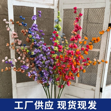cao cấp 5cha ziluo lan da cành hoa giả trang trí tiệc cưới hoa giả lu yin cắm hoa hua cai wu tai paidui trang trí zao jing