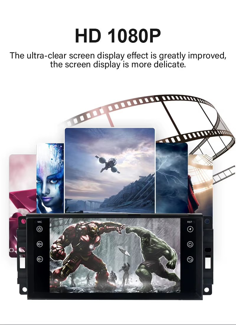 Suitable for 7inch Universal Jeep Compass Wrangler Dodge Chrysler Android Large Screen Car Navigation