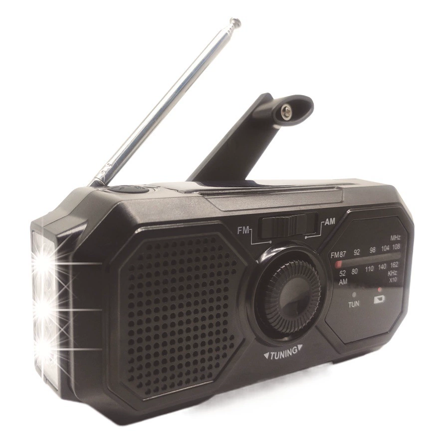 Трансграничное многофункциональное аварийное радио солнечная энергия AM/FM/WB ручная встряхивание радио зарядка фонарик