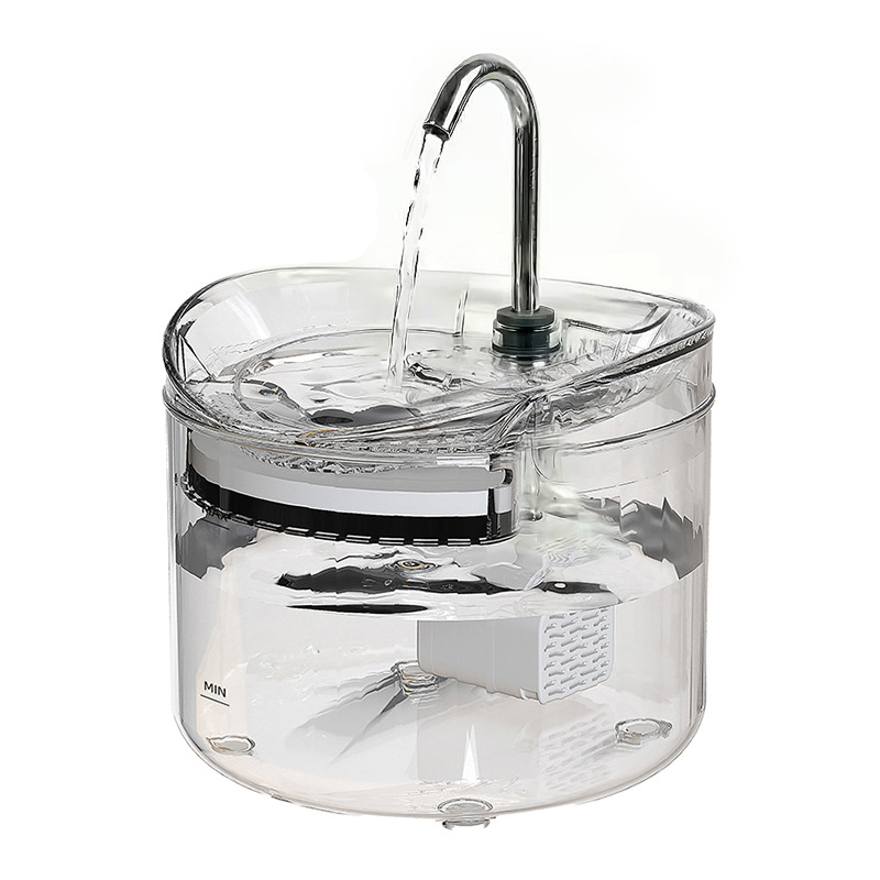Tanque de agua transparente para mascotas, agua para gatos, circulante automático, agua viva, fábrica de productos para mascotas, nuevo