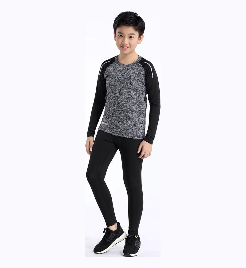 Niños y adultos trajes de entrenamiento, ropa de entrenamiento, ropa de entrenamiento de manga larga, ropa de acondicionamiento físico, ropa de secado rápido, compra al por mayor, impresión MJ857