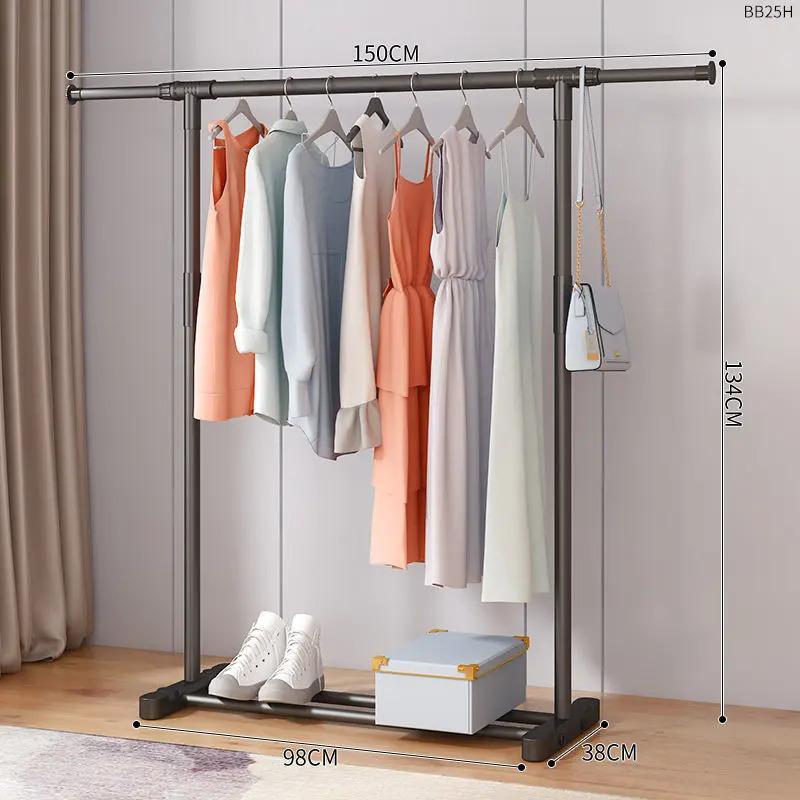 percha de ropa tipo piso para uso doméstico de alto grado colgar prendas de ropa rack varilla telescópica especial para balcón edredón