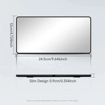 Car Sun Visor Vanity Mirror, Co-Pilot Vanity Mirror, Car Interior Accessories, Beauty Decoration Accessories (Sun visor rearview mirror) - white-shell-sun-visor-cosmetic-mirror-2451209cm