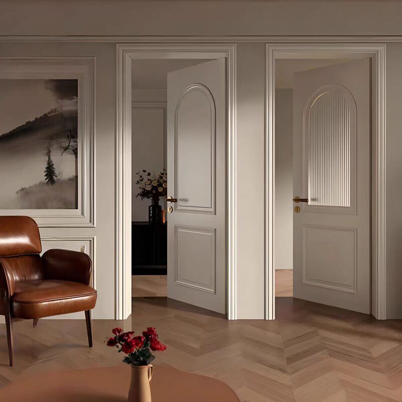 French-Style High-End Wooden Doors, European and American Solid Wood Doors, Lacquered Bedroom Doors, Bathroom Glass Doors, Kitchen Interior Doors