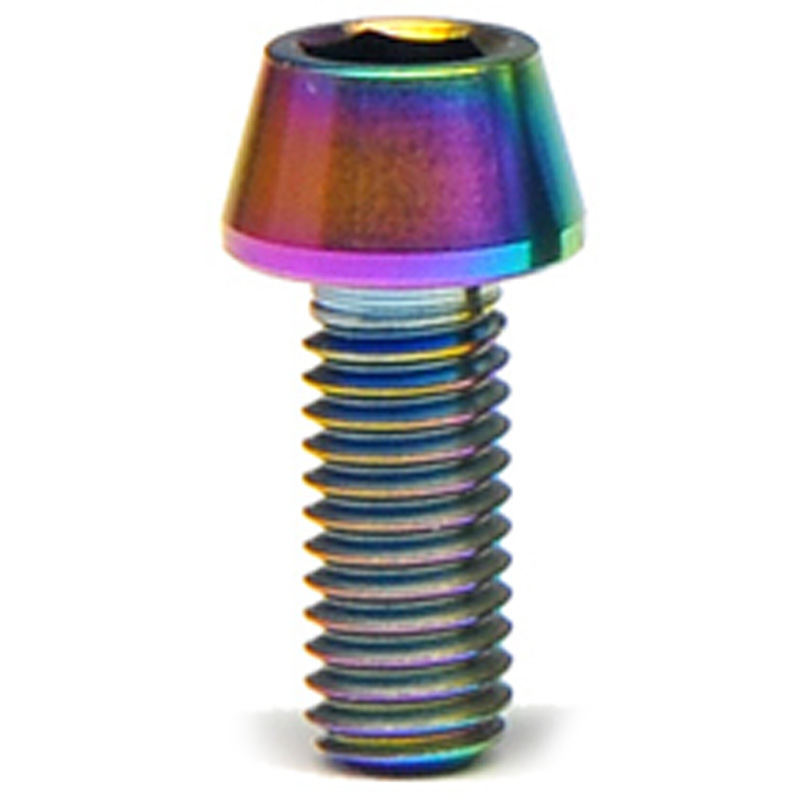 現物m 6x10/16/18/20/25/30/45/50チタンねじ自転車部品テーパチタンねじ