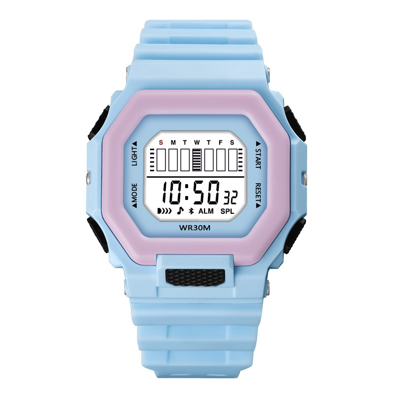 Nuevo reloj electrónico cuadrado de la escuela secundaria hombres y mujeres multifunción sincronización alarma luminosa reloj electrónico fábrica al por mayor