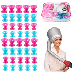 硅膠蘑菇捲髮器睡眠捲髮工具塑料捲髮筒劉海捲髮神器配干發吹風帽