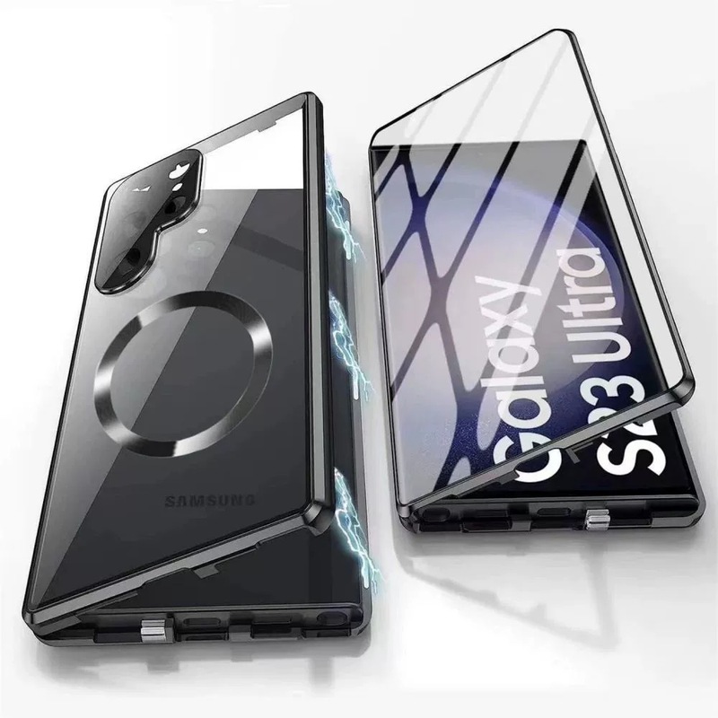 Samsung S25u マグネティックキングメタル携帯電話ケース GalaxyS24U 両面ガラスオールインクルーシブ S22PS 磁気吸引に適しています。|undefined