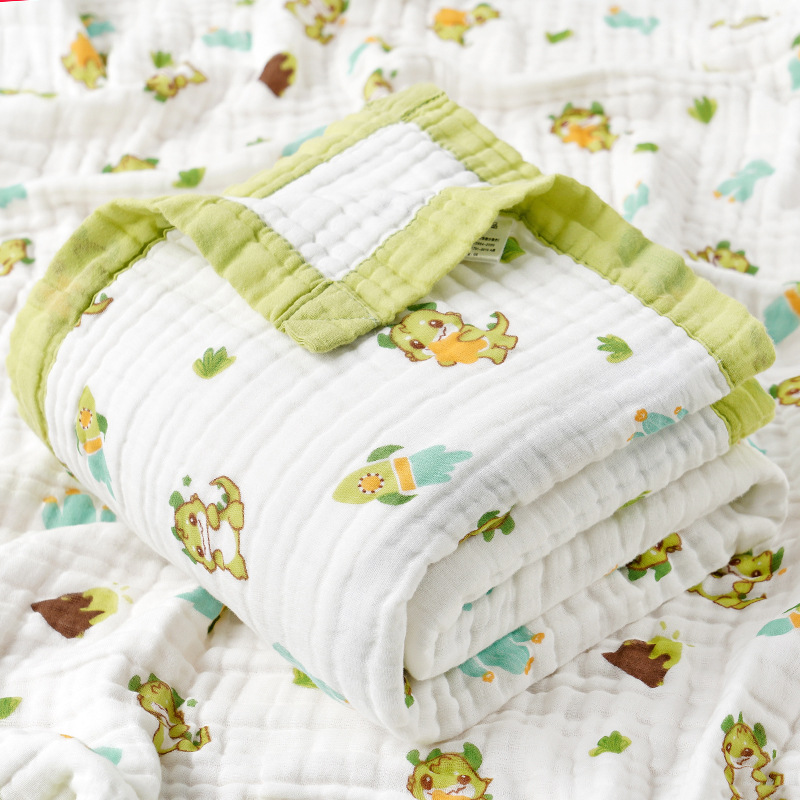 Newborn Baby Washcloth Cotton Gauze Baby Blanket for Swimming Children Six-Layer Cover Blanket Towel Manufacturer Wholesale