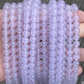 天然石紫玉髓diy半成品圆珠子散珠手工串珠配件饰品工厂跨境热卖