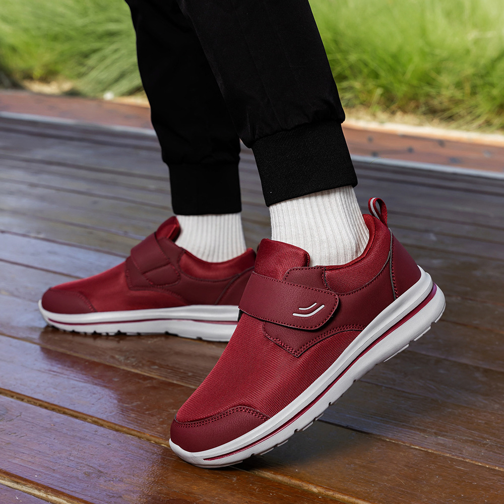 Zapatos casuales con forma especial de pie con punta ampliada para personas de mediana edad y hombres y mujeres cómodos con suela suave amortiguación zapatos deportivos