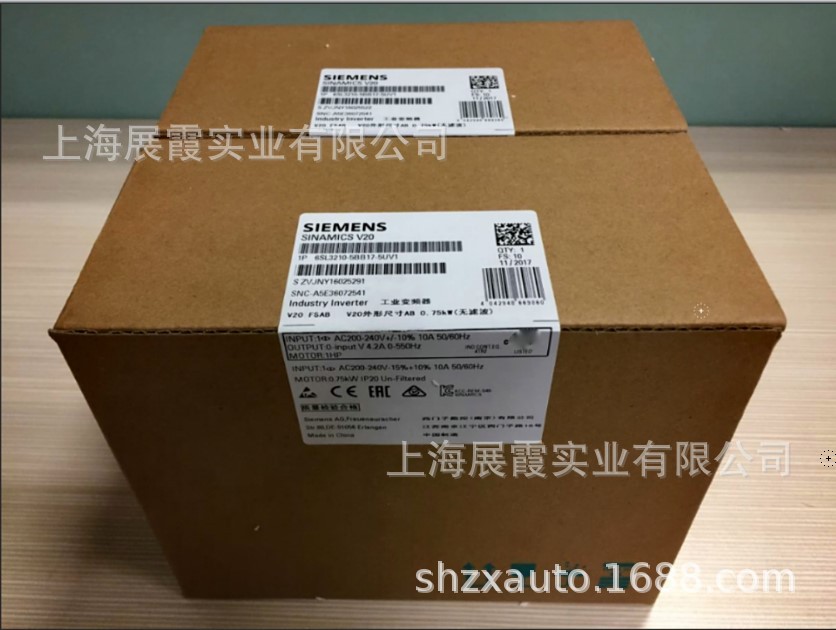西门子变频器 【6SL3210-5BB17-5UV1 工业变频器0.75KW】