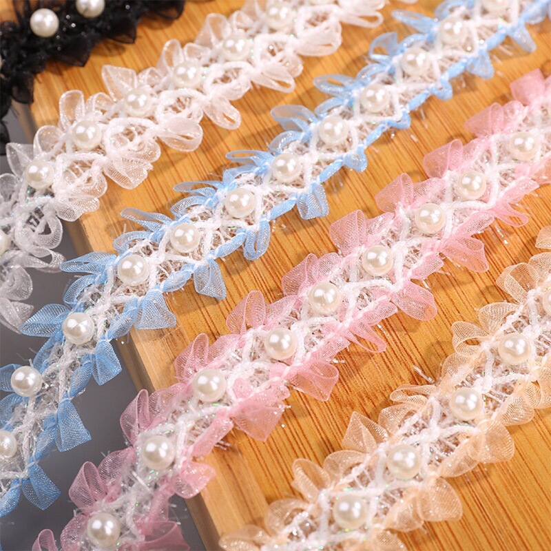 Pearl Small Fragrant Lace Accessories Lace Fabric Clothes Collar Skirt Decorative Webbing DIY Material