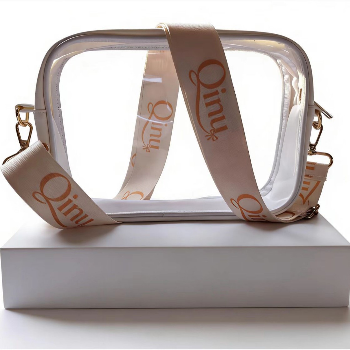 Qinu斜跨可视手机收纳儿童玩具收纳包小饰品收纳化妆收纳包