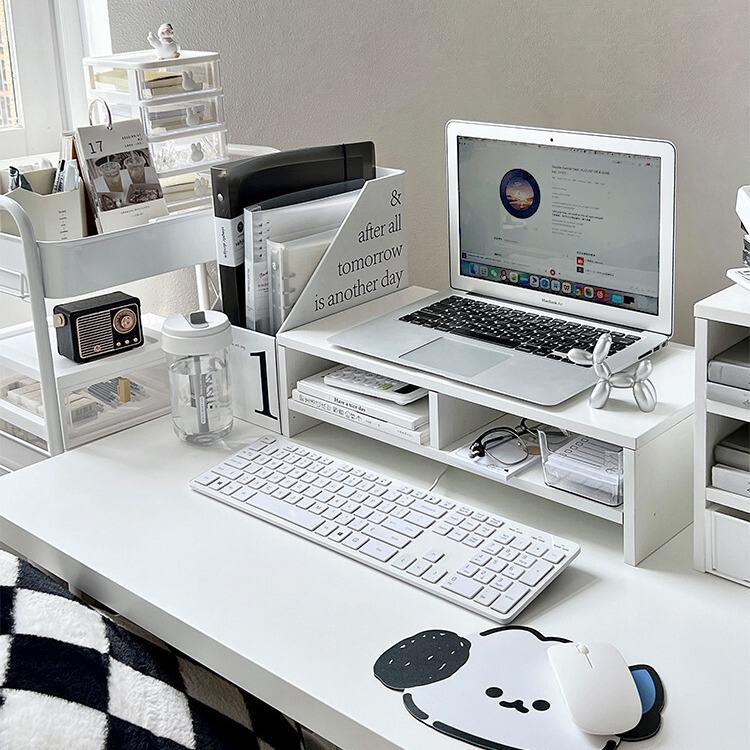 Laptop Wardrobe Heightening Desk Office Desk Desktop Storage Rack Monitor Dormitory Table Storage Rack