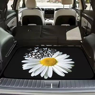 Avtomobil döşəmə paspasları — and Flower Design Car Trunk