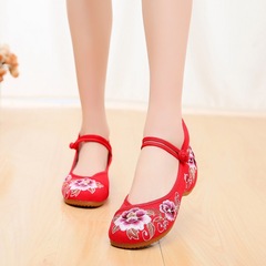 【Hua Bei】Chinese-style retro embroidery Hanfu shoes embroidered cloth shoes women's single shoes student shoes square dance single shoes
