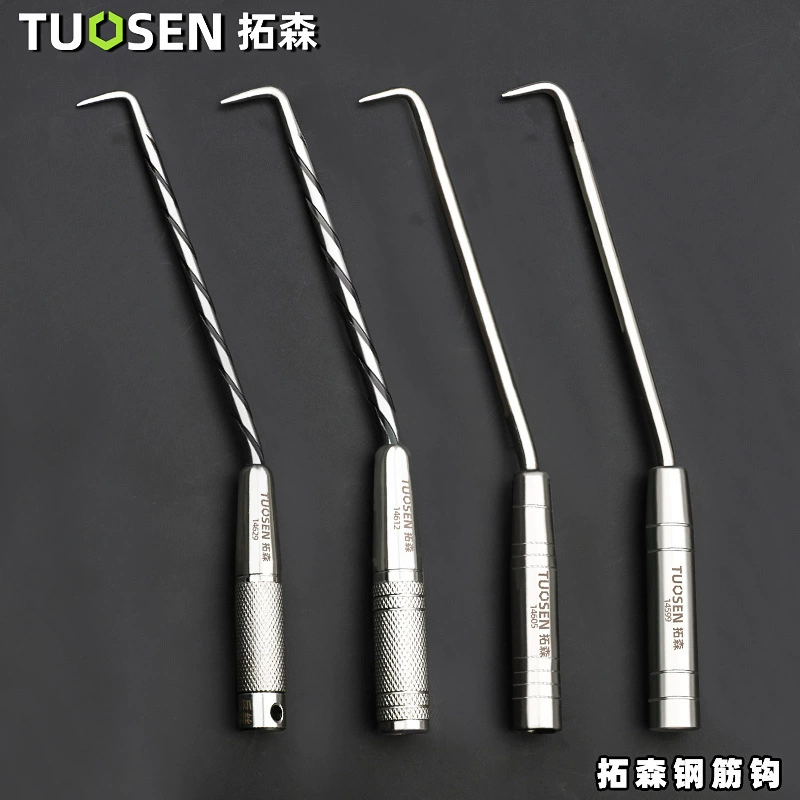 Крюк для арматуры Tuosen, строительный крюк для крепления, двойной подшипник, крюк для обвязки проволоки, нержавеющая сталь, крюк для арматуры из Линьи