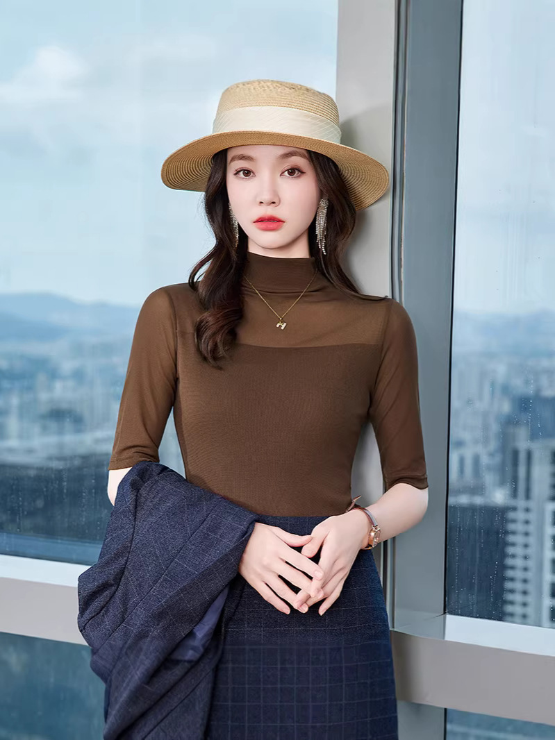 Black short summer top with cups