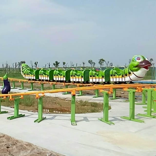 定制强力游乐设备广场公园户外游艺设施创意青虫造型轨道滑车批发