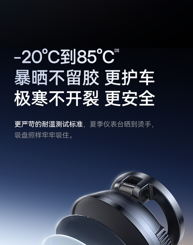 2025 New Model Car Phone Holder with Vacuum Suction and Magnetic Attachment for Car Navigation, Popular In-Car Magnet