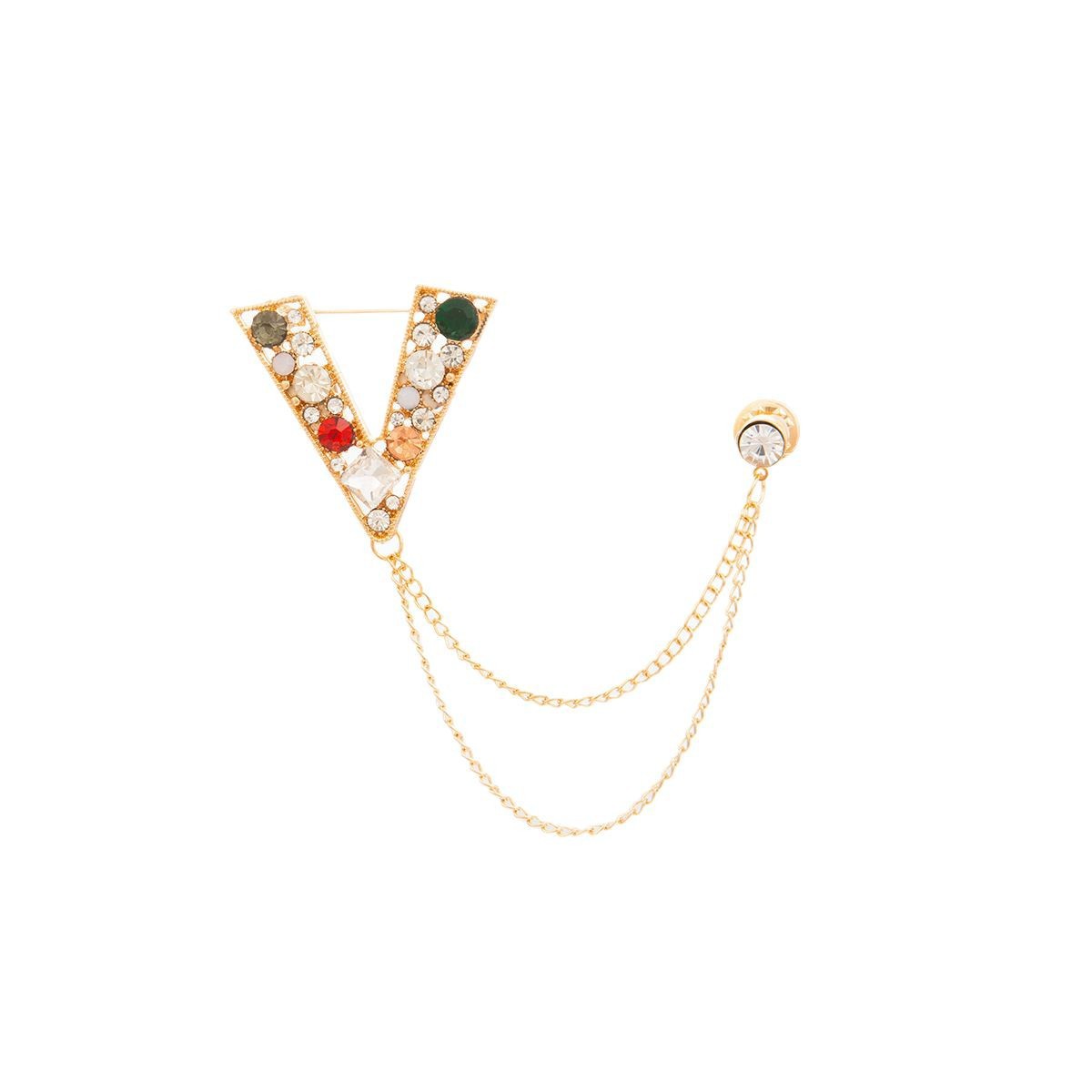 Broche v strass élégante broche de luxe pour femme_voghion.com