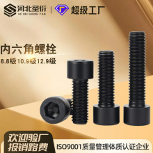 厂家现货 8.8级内六角螺栓 高强度圆柱头螺丝  高强度内六角螺栓