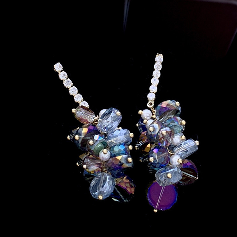 1 Paire Dame Fruit Incruster Le Cuivre Cristal Artificiel Boucles D'oreilles display picture 9