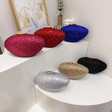 欧美跨境潮流经典圆盒手拿包晚宴包亚克力包复古金属提把单肩斜挎