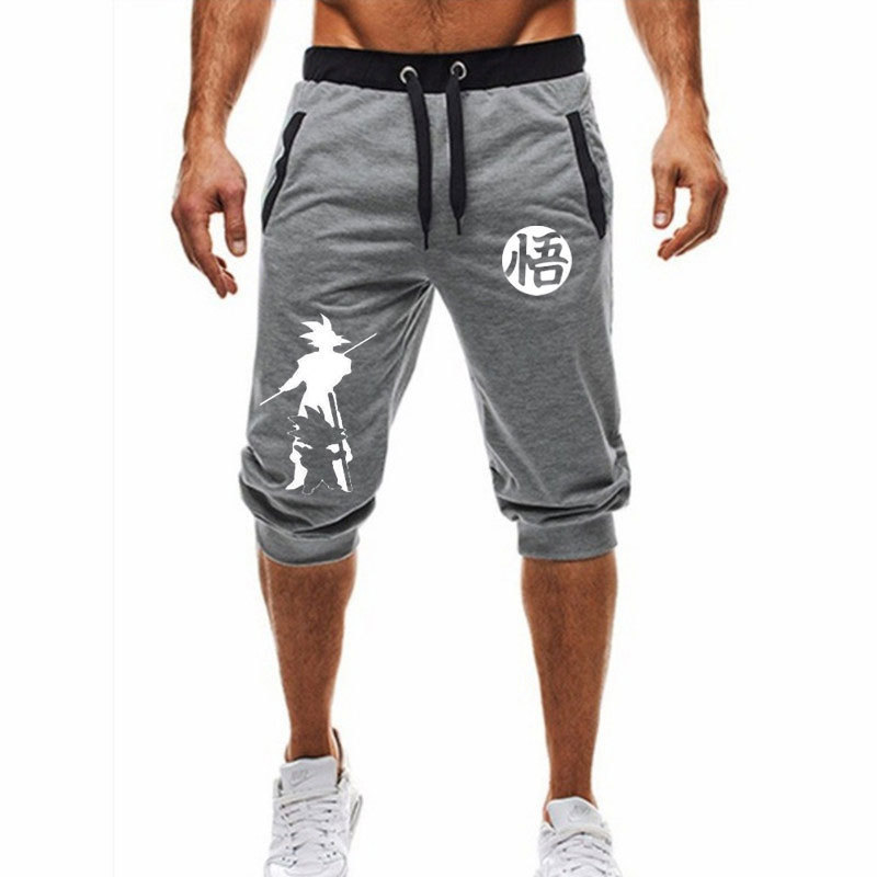 Pantalones recortados de verano para hombres más el tamaño elástico pantalones deportivos casuales sueltos pantalones cortos deportivos atados al tobillo pantalones cortos recortados para hombres moda