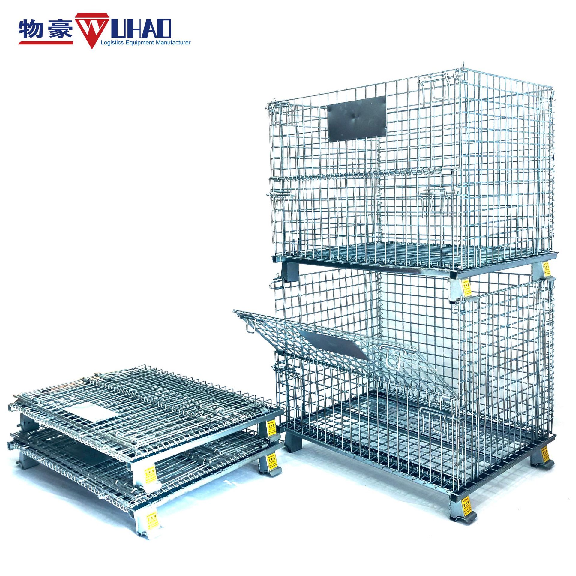 金属制品发货仓储笼;折叠铁筐企业批发堆高仓库笼 蝴蝶笼 铁框