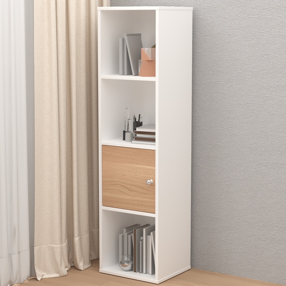 Estante de libro de hendidura estante de almacenamiento de piso sala de estar armario simple contra la pared del dormitorio Gabinete de exhibición Gabinete de almacenamiento transfronterizo image 7