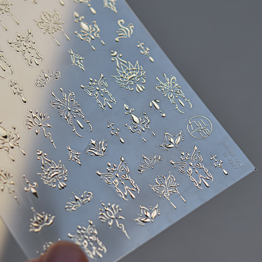 Artículo de uñas nuevo estampado pegatinas de uñas para teléfonos móviles pegatinas de uñas para niños antiguo auspicioso pegatinas de uñas