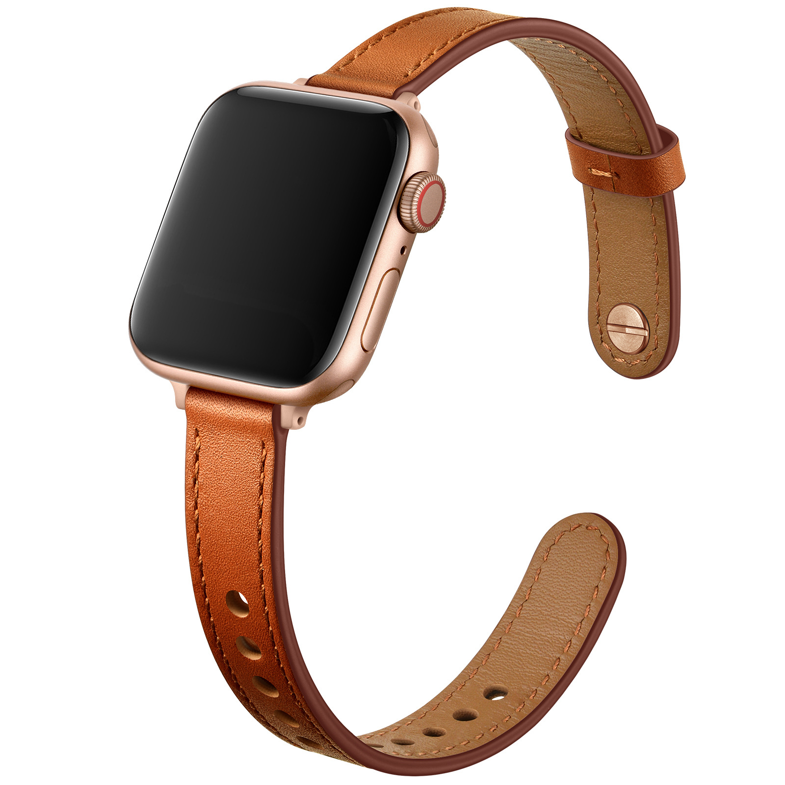 18g Weight Apple watch watchband Classification Genuine leather Material Solid Color Pattern Retro Style Retro Solid Color Apple Watch Watchband 76