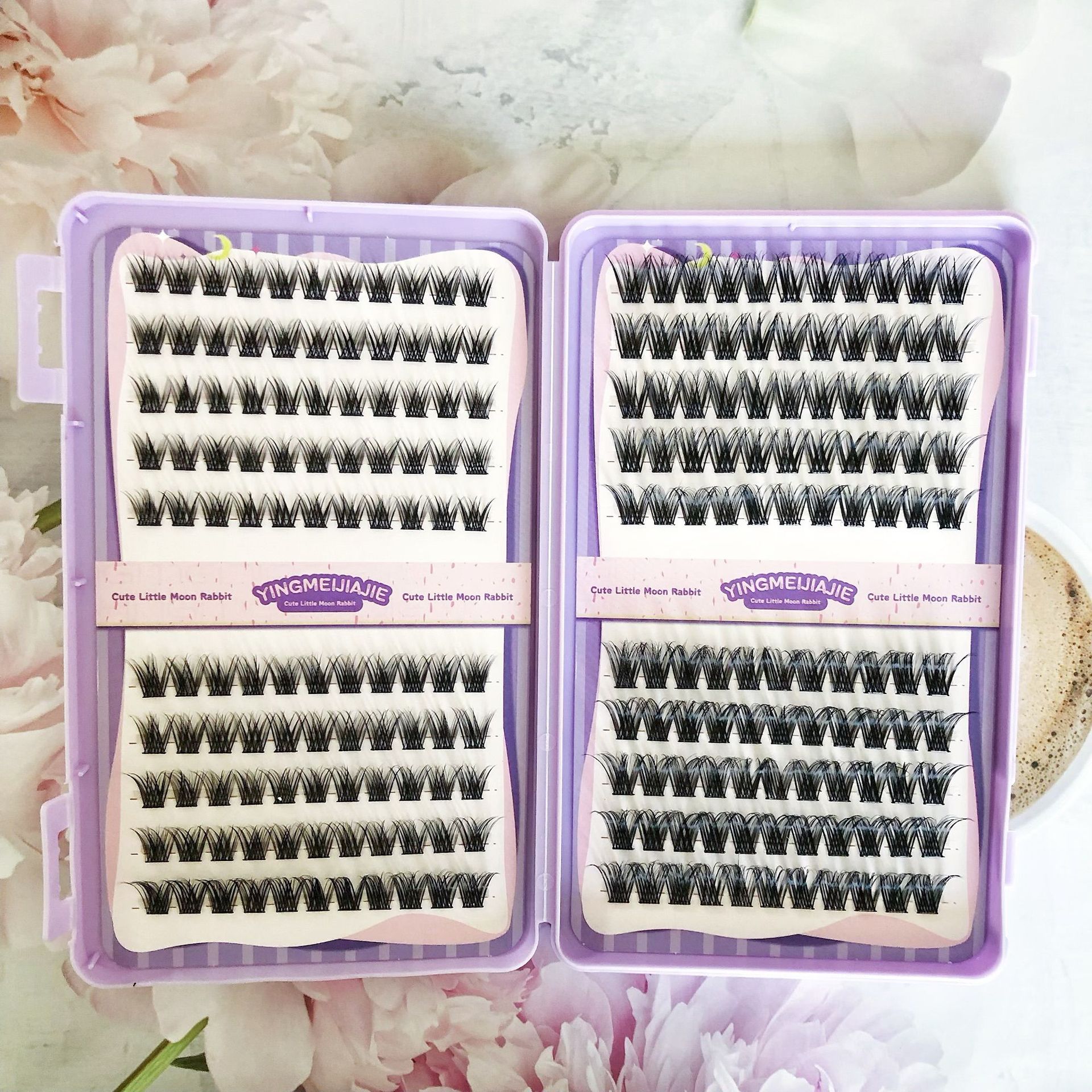 20 filas de paquete de regalo de pestañas falsas transfronterizas YF25 grueso rizado, ligero y flácido sin pegamento pestañas falsas